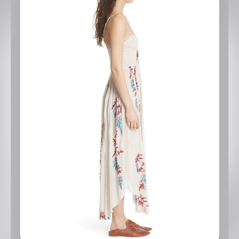 NWOT Free People Beau Smocked Printed Slip - Picture 2 of 11
